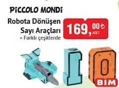 PİCCOLO MONDİ OYUNCAK ROBOTA DÖNÜŞEN SAYI ARAÇLARI